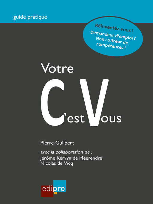 Title details for Votre CV c'est vous by Pierre Guilbert - Available